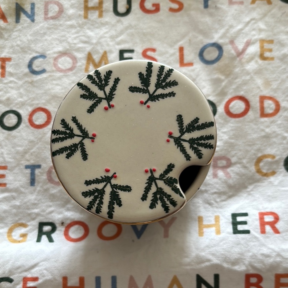 Gifts for Anyone 🎁 Hand-Stamped Ceramic Bowl & Lid Set